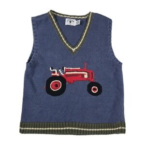 Kitestrings by Hartstring Kids‎ Size 12/14 Sweater Vest Boys Red Tractor